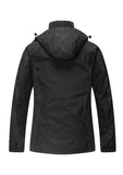 Diamond Candy Womens Rain Jacket Waterproof with Hood Lightweight Hiking Jacket Black