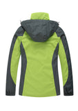 Diamond Candy Womens Rain Jacket Waterproof with Hood Lightweight Hiking Jacket Green