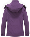 Diamond Candy Womens Rain Jacket Waterproof with Hood Lightweight Hiking Jacket Purple