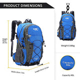 Diamond Candy Hiking Backpack Waterproof 40l Outdoor Backpacks for Men and Women with Rain Cover