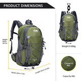 Diamond Candy Hiking Backpack Waterproof 40l Outdoor Backpacks for Men and Women with Rain Cover