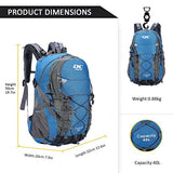 Diamond Candy Hiking Backpack Waterproof 40l Outdoor Backpacks for Men and Women with Rain Cover