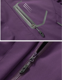 Diamond Candy Womens Rain Jacket Waterproof with Hood Lightweight Hiking Jacket Purple