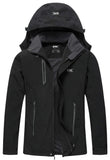 Diamond Candy Men Hooded Waterproof Jacket Lightweight Rain Jacket Outdoor Casual Sportswear Black