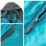 Diamond Candy Womens Rain Jacket Waterproof with Hood Lightweight Hiking Jacket Blue