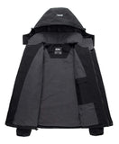 Diamond Candy Men Hooded Waterproof Jacket Lightweight Rain Jacket Outdoor Casual Sportswear Black