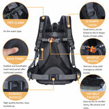 Diamond Candy Waterproof Hiking Backpack 40L with Rain Cover for Outdoor Army Green