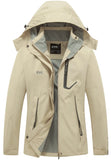Diamond Candy Womens Rain Jacket Waterproof with Hood Lightweight  Hiking Jacket Khaki