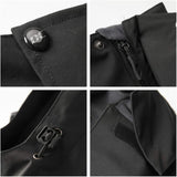 Diamond Candy Men Hooded Waterproof Jacket Lightweight Rain Jacket Outdoor Casual Sportswear Black