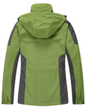 Diamond Candy Waterproof Rain Jacket Women Lightweight Outdoor Raincoat Hooded for Hiking Green