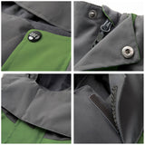 Diamond Candy Men Hooded Waterproof Jacket Lightweight Rain Jacket Outdoor Casual Sportswear Green