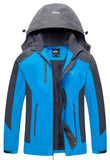 Diamond Candy Men Hooded Waterproof Jacket Lightweight Rain Jacket Outdoor Casual Sportswear Blue