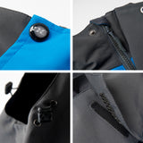 Diamond Candy Men Hooded Waterproof Jacket Lightweight Rain Jacket Outdoor Casual Sportswear Blue