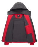 Diamond Candy Men Hooded Waterproof Jacket Lightweight Rain Jacket Outdoor Casual Sportswear Red