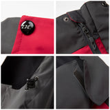 Diamond Candy Men Hooded Waterproof Jacket Lightweight Rain Jacket Outdoor Casual Sportswear Red