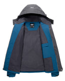 Diamond Candy Men Hooded Waterproof Jacket Lightweight Rain Jacket Outdoor Casual Sportswear Dark Blue