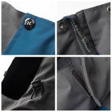 Diamond Candy Men Hooded Waterproof Jacket Lightweight Rain Jacket Outdoor Casual Sportswear Dark Blue