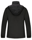 Diamond Candy Waterproof Rain Jacket Women Lightweight Outdoor Raincoat Hooded for Hiking Black