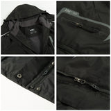 Diamond Candy Waterproof Rain Jacket Women Lightweight Outdoor Raincoat Hooded for Hiking Black