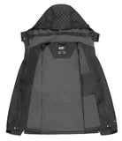 Diamond Candy Womens Rain Jacket Waterproof with Hood Lightweight Hiking Jacket Black
