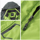 Diamond Candy Womens Rain Jacket Waterproof with Hood Lightweight Hiking Jacket Green