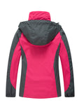 Diamond Candy Womens Rain Jacket Waterproof with Hood Lightweight Hiking Jacket Hot Pink