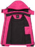 Diamond Candy Waterproof Rain Jacket Women Lightweight Outdoor Raincoat Hooded for Hiking Hot Pink