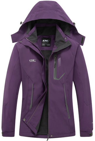 Diamond Candy Womens Rain Jacket Waterproof Coat with Hood Windproof  Lightweight Hiking Jackets