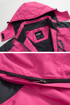 Diamond Candy Waterproof Rain Jacket Women Lightweight Outdoor Raincoat Hooded for Hiking Hot Pink