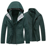 Diamond Candy Womens Winter Ski Jacket, 3-in-1 Warm Waterproof Coat with Windproof Fleece Liner Green