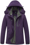Diamond Candy Womens Rain Jacket Waterproof Winter Coat with Hood Windproof Lightweight Hiking Jackets for Ski